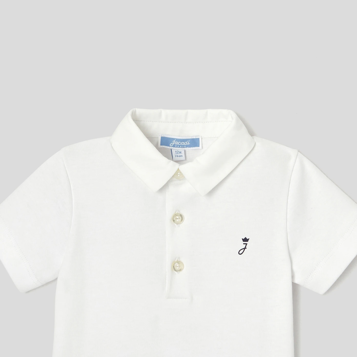 jacadi 12m 74cm Baby boy Oxford collar bodysuit - BLANC JACADI - 12M | JACADI