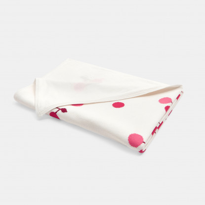 Baby girl cherry Intarsia blanket