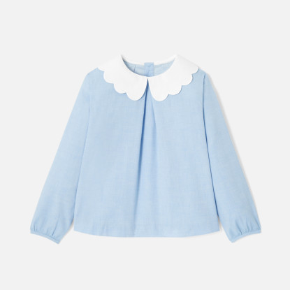 Girl blouse in poplin