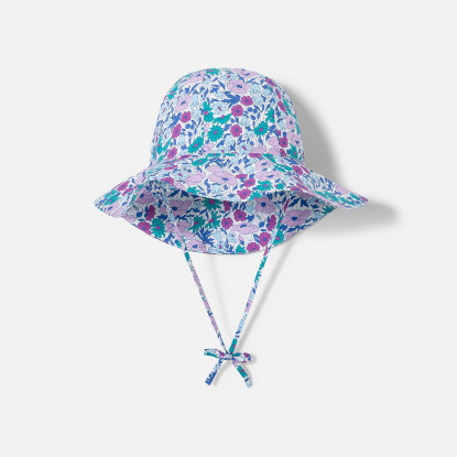 قبعة قطنية لطفلة صغيرة من قماش ليبرتي