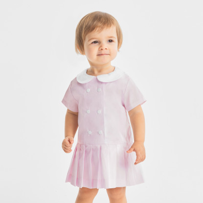 فستان بوبلين لطفلة صغيرة