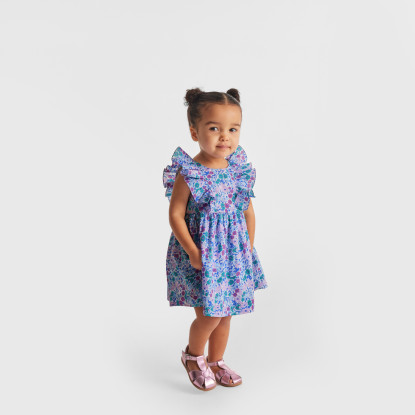 فستان قماش ليبرتي لطفلة صغيرة