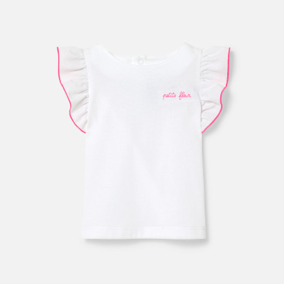قميص (تي شرت) قصير الأكمام لطفلة صغيرة