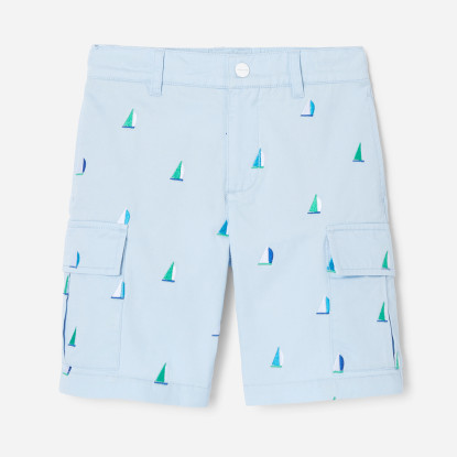 Boy Bermuda shorts in printed twill